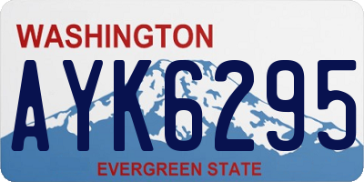 WA license plate AYK6295