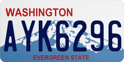 WA license plate AYK6296