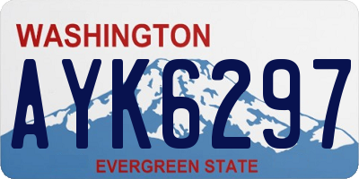 WA license plate AYK6297