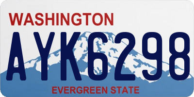 WA license plate AYK6298