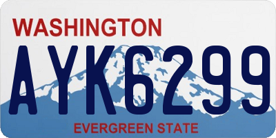 WA license plate AYK6299