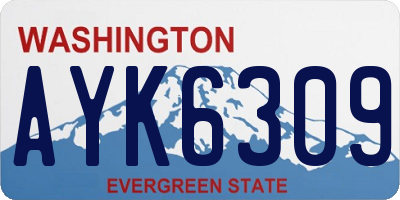 WA license plate AYK6309