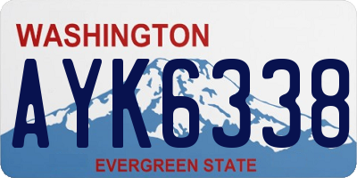 WA license plate AYK6338