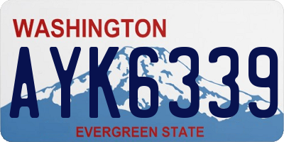 WA license plate AYK6339