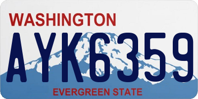 WA license plate AYK6359