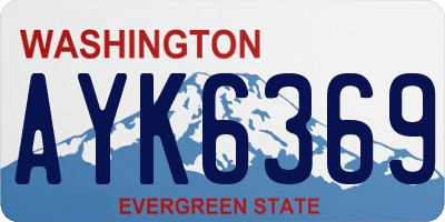 WA license plate AYK6369