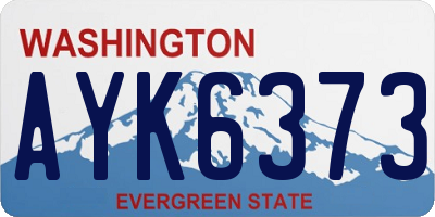 WA license plate AYK6373