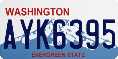 WA license plate AYK6395
