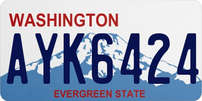 WA license plate AYK6424
