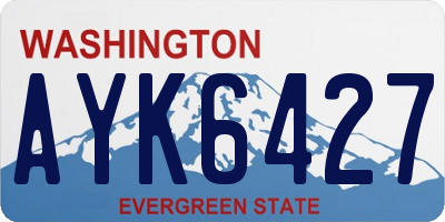 WA license plate AYK6427
