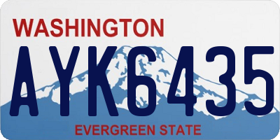 WA license plate AYK6435
