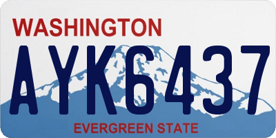 WA license plate AYK6437