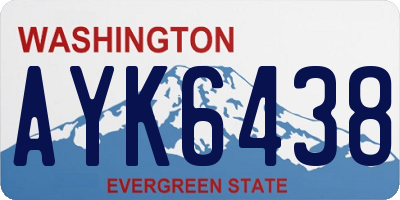 WA license plate AYK6438
