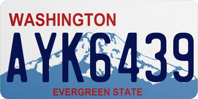 WA license plate AYK6439