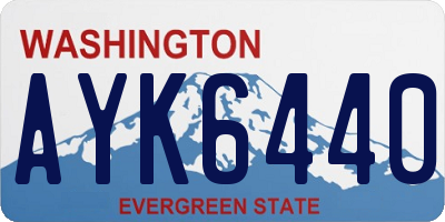 WA license plate AYK6440