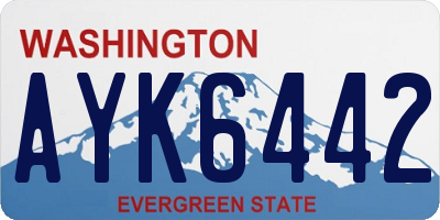 WA license plate AYK6442