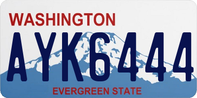 WA license plate AYK6444
