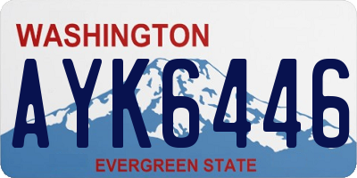 WA license plate AYK6446