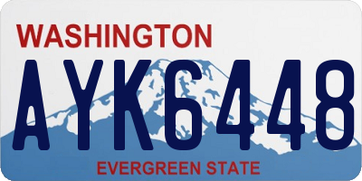 WA license plate AYK6448