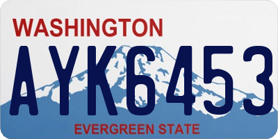WA license plate AYK6453