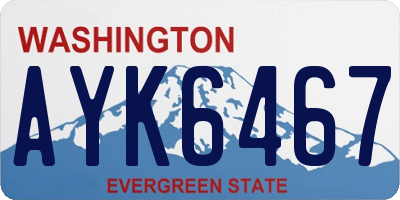 WA license plate AYK6467