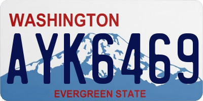 WA license plate AYK6469