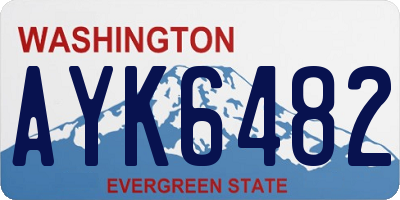 WA license plate AYK6482