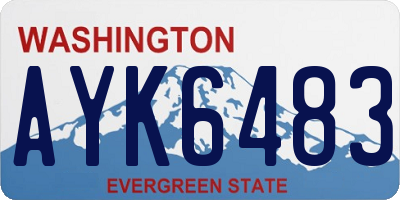 WA license plate AYK6483