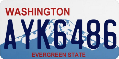 WA license plate AYK6486