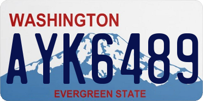 WA license plate AYK6489