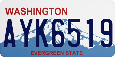 WA license plate AYK6519
