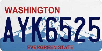 WA license plate AYK6525