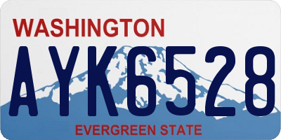 WA license plate AYK6528