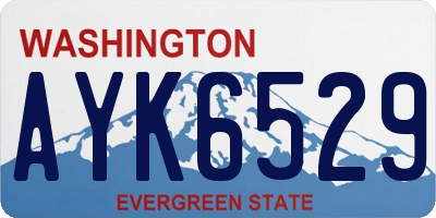 WA license plate AYK6529