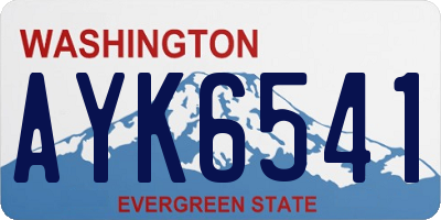 WA license plate AYK6541