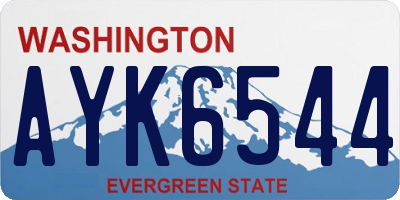 WA license plate AYK6544