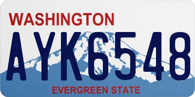 WA license plate AYK6548