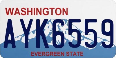 WA license plate AYK6559
