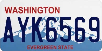 WA license plate AYK6569