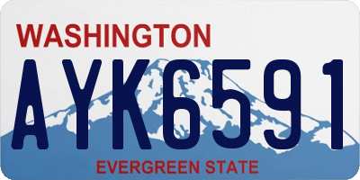 WA license plate AYK6591