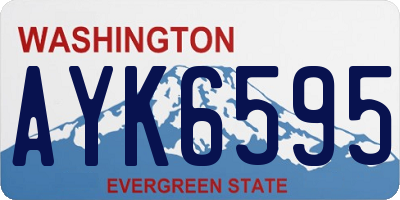 WA license plate AYK6595