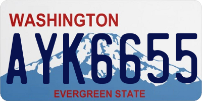 WA license plate AYK6655
