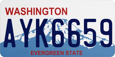 WA license plate AYK6659