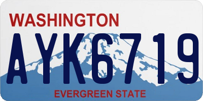 WA license plate AYK6719