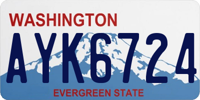WA license plate AYK6724