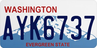 WA license plate AYK6737