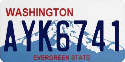 WA license plate AYK6741