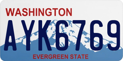 WA license plate AYK6769