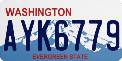 WA license plate AYK6779