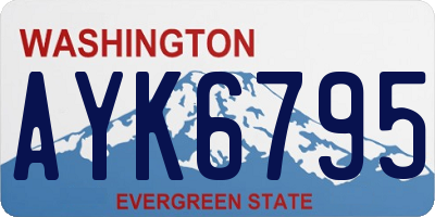 WA license plate AYK6795